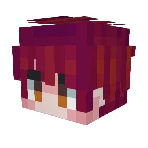 AcousticGuitars Minecraft avatar head, 3D render