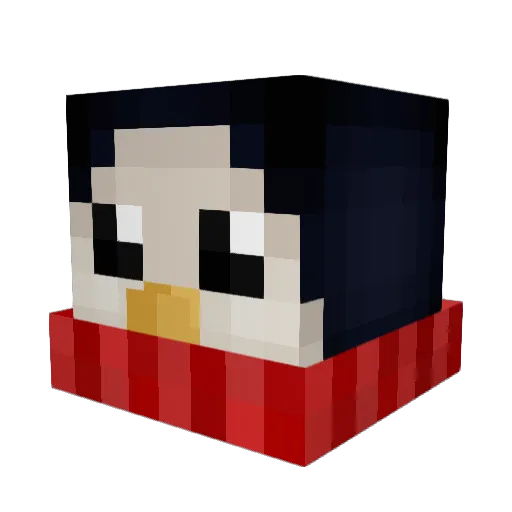 AcousticRooster Minecraft avatar head, 3D render