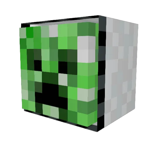 Acoxz Minecraft avatar head, 3D render