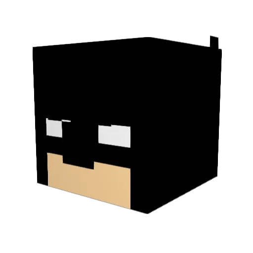 Acplug Minecraft avatar head, 3D render
