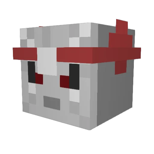 Acquiest Minecraft avatar head, 3D render