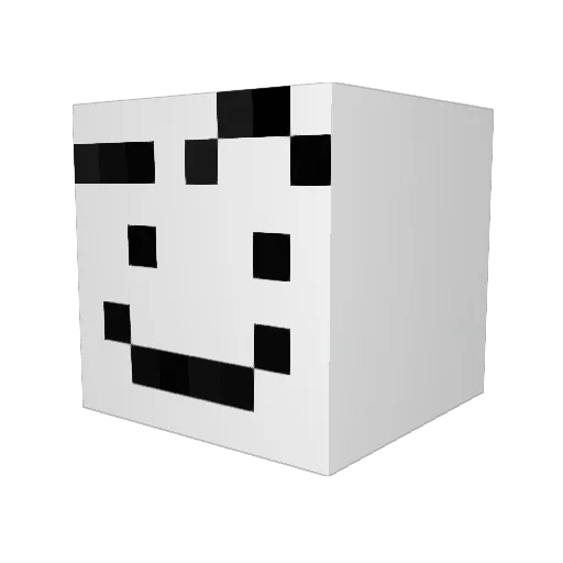 Acquisitiveness Minecraft avatar head, 3D render