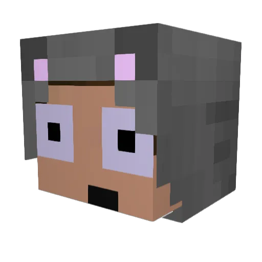 Acquitting Minecraft avatar head, 3D render