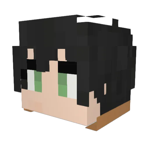 Acrab_ Minecraft avatar head, 3D render
