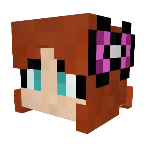 Acrazycookie4 Minecraft avatar head, 3D render