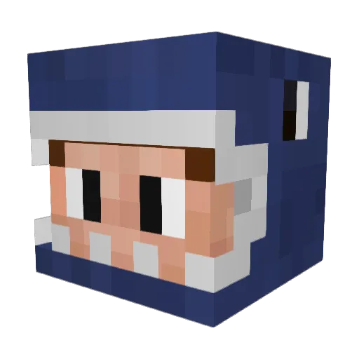 Acreax Minecraft avatar head, 3D render