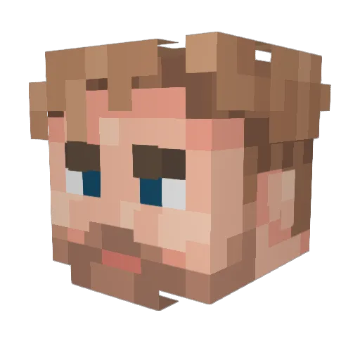 Acro17 Minecraft avatar head, 3D render