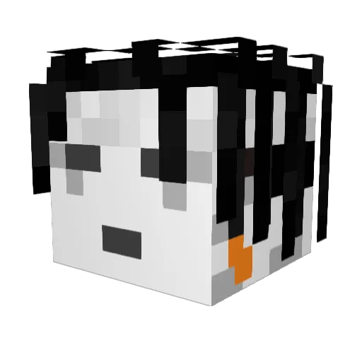Acrojesus Minecraft avatar head, 3D render
