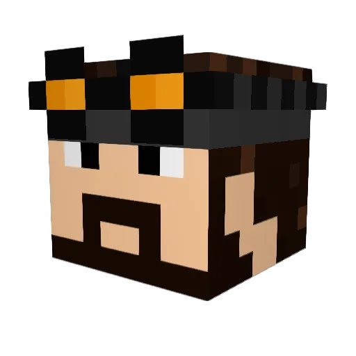 Acronoz Minecraft avatar head, 3D render