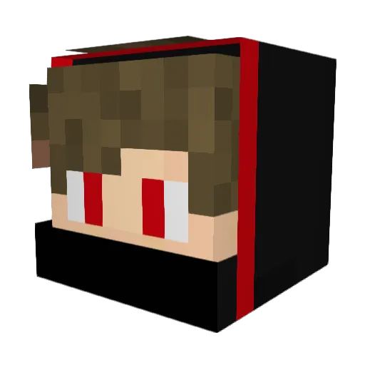 Acrostix Minecraft avatar head, 3D render