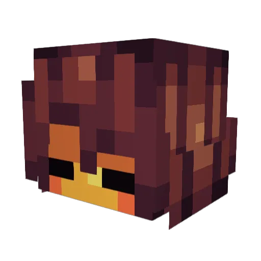 Acrotiteus Minecraft avatar head, 3D render