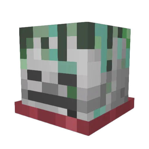 AcrylicWizard57 Minecraft avatar head, 3D render