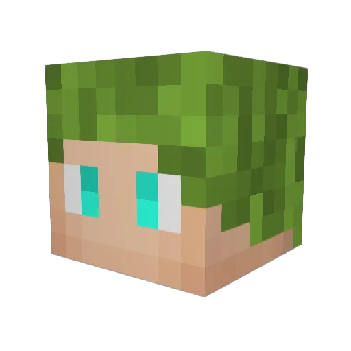 Acsara Minecraft avatar head, 3D render