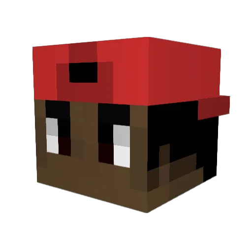 Act1vate Minecraft avatar head, 3D render