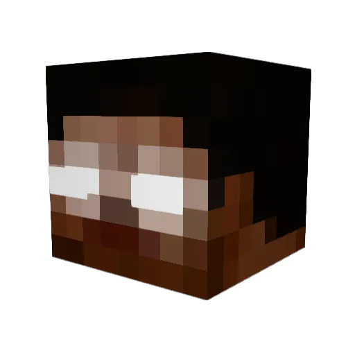 Act3on Minecraft avatar head, 3D render