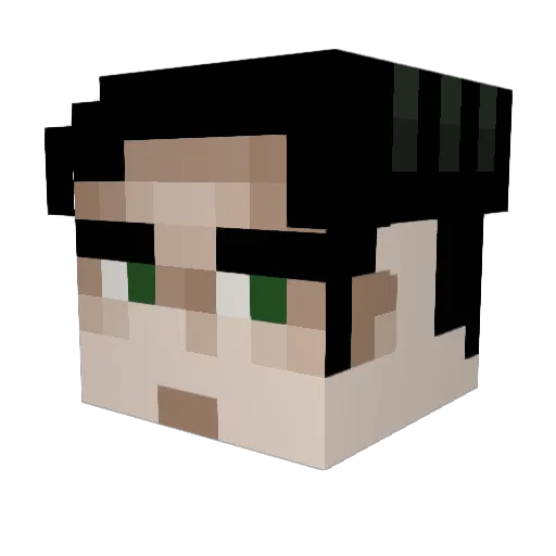 Act_Two Minecraft avatar head, 3D render