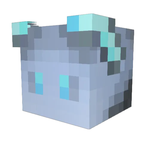 ActeryxNight Minecraft avatar head, 3D render