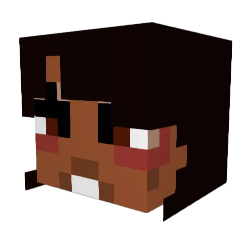 ActiionB2 Minecraft avatar head, 3D render