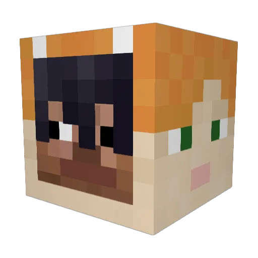 ActingHorse Minecraft avatar head, 3D render
