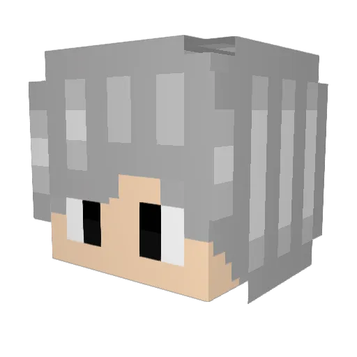 Actinium_07 Minecraft avatar head, 3D render