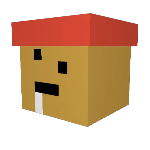 ActionAims Minecraft avatar head, 3D render