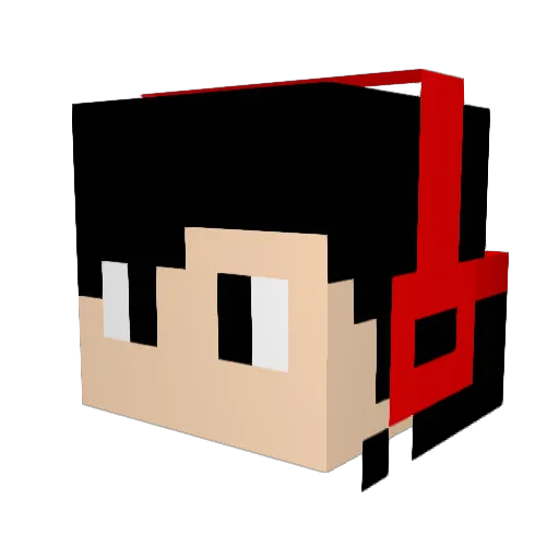 ActionKurt Minecraft avatar head, 3D render