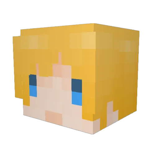 Actist Minecraft avatar head, 3D render