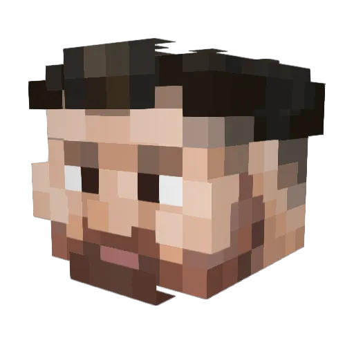 Activate_2000 Minecraft avatar head, 3D render