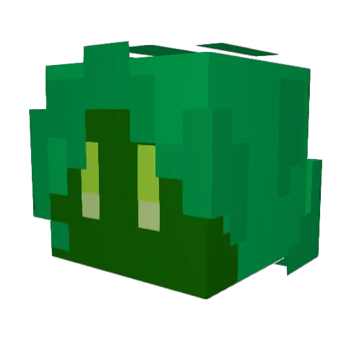 ActivatedCarbon_ Minecraft avatar head, 3D render