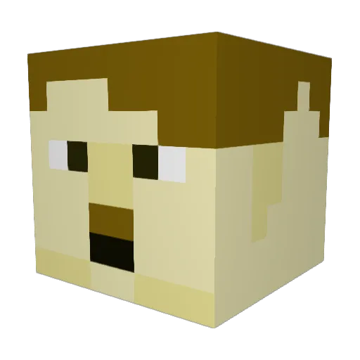 ActiveAlan4985 Minecraft avatar head, 3D render