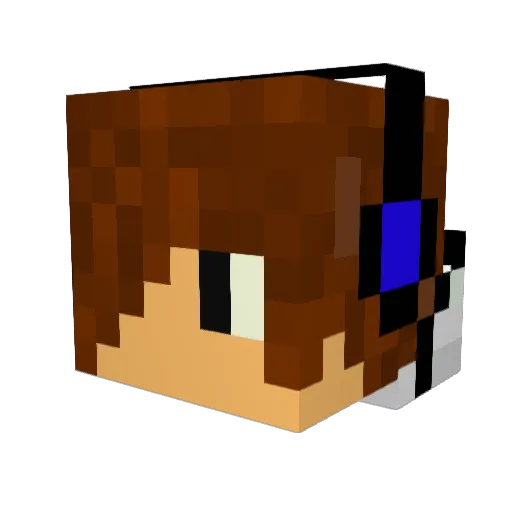 ActiveAlbe Minecraft avatar head, 3D render