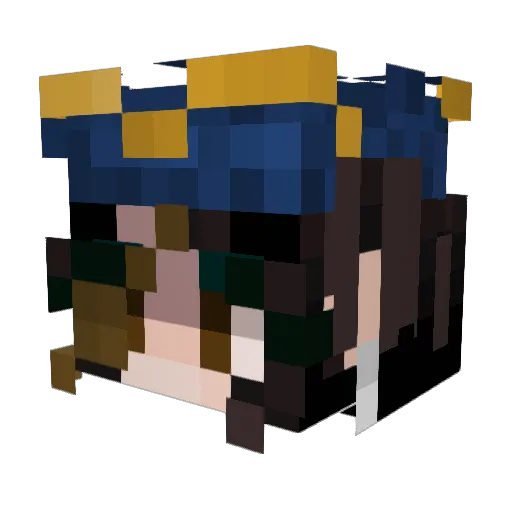 Active_Potato_ Minecraft avatar head, 3D render