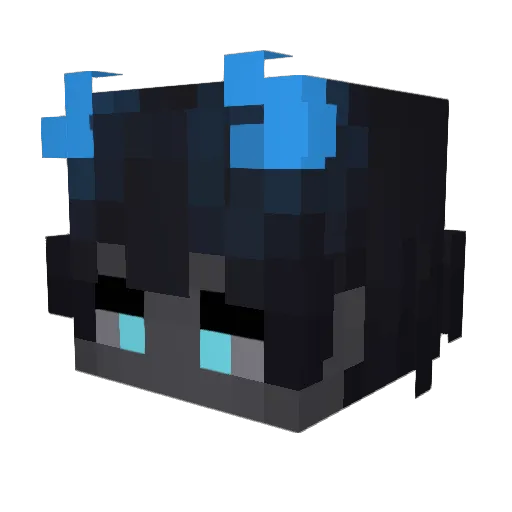 Activewatermelon Minecraft avatar head, 3D render