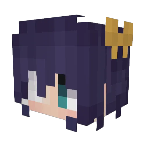 Activict Minecraft avatar head, 3D render