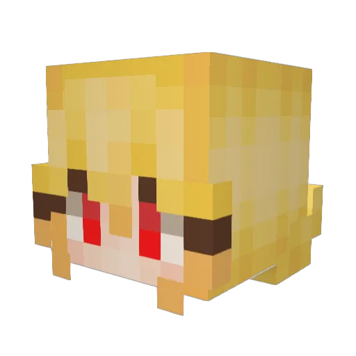 Actor_1 Minecraft avatar head, 3D render