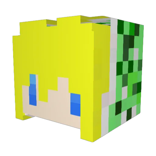 Actres Minecraft avatar head, 3D render