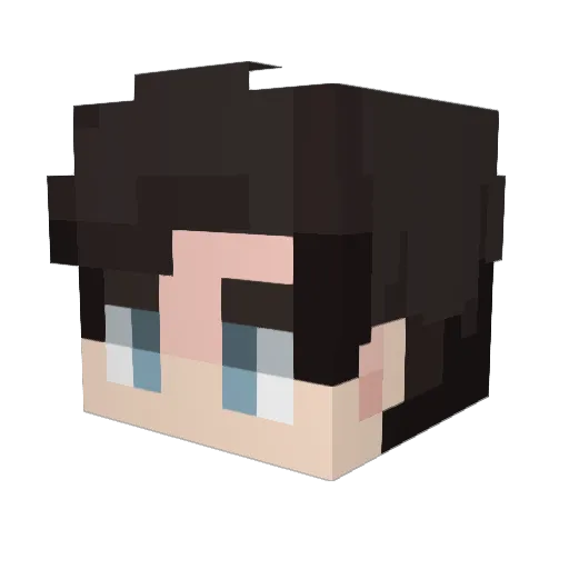 ActualFacts Minecraft avatar head, 3D render