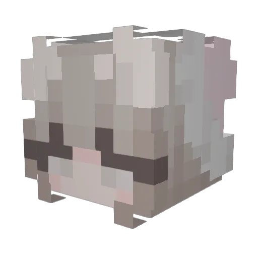 ActualSisyphus Minecraft avatar head, 3D render