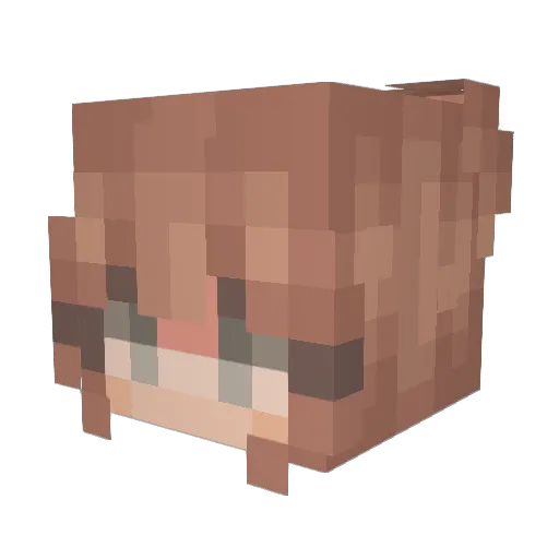 ActuallyAlyssaa Minecraft avatar head, 3D render