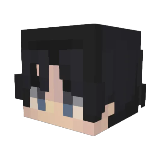 ActuallyHy Minecraft avatar head, 3D render