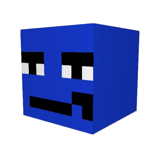 ActuallyInt Minecraft avatar head, 3D render