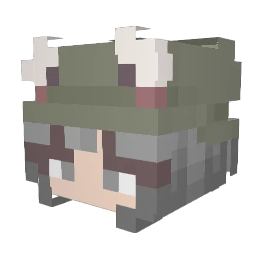 ActuallyLE0 Minecraft avatar head, 3D render