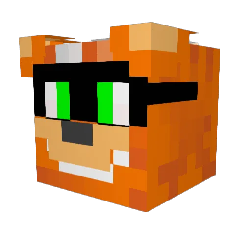 ActuallyMarty Minecraft avatar head, 3D render