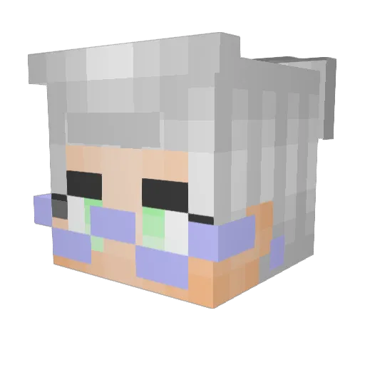 ActuallyTrash Minecraft avatar head, 3D render