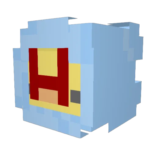 ActuatedMaruf Minecraft avatar head, 3D render