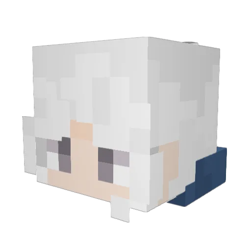 AcunaStarOrchid Minecraft avatar head, 3D render