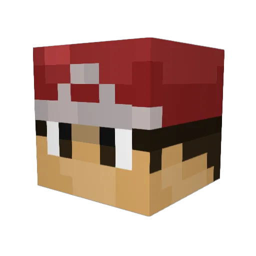 Acustom Minecraft avatar head, 3D render