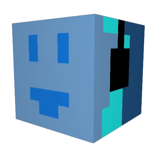 AcuteNest Minecraft avatar head, 3D render