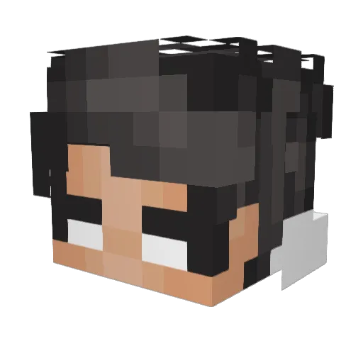 Acvey Minecraft avatar head, 3D render