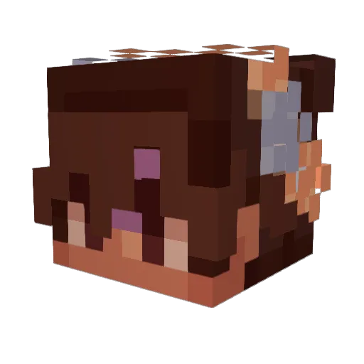 Acxiz Minecraft avatar head, 3D render